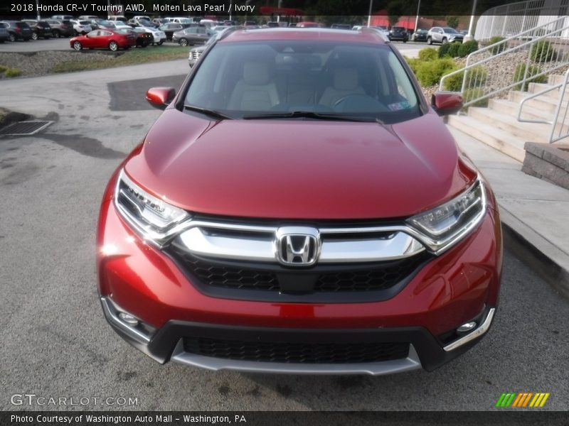 Molten Lava Pearl / Ivory 2018 Honda CR-V Touring AWD