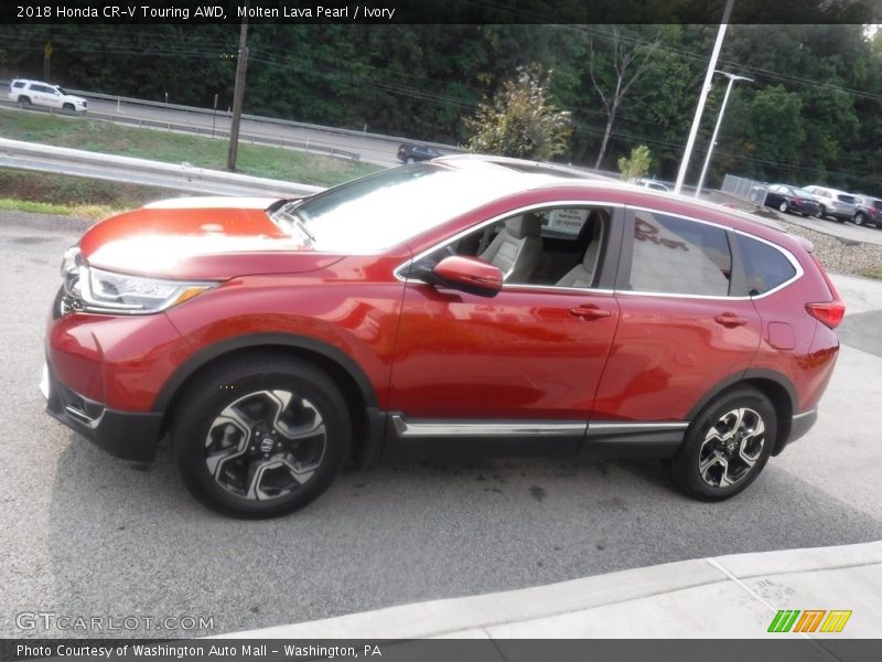 Molten Lava Pearl / Ivory 2018 Honda CR-V Touring AWD