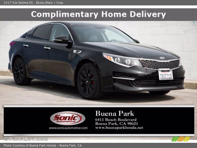 Ebony Black / Gray 2017 Kia Optima EX