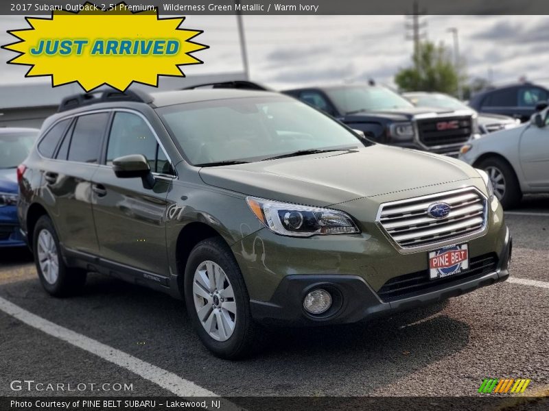 Wilderness Green Metallic / Warm Ivory 2017 Subaru Outback 2.5i Premium