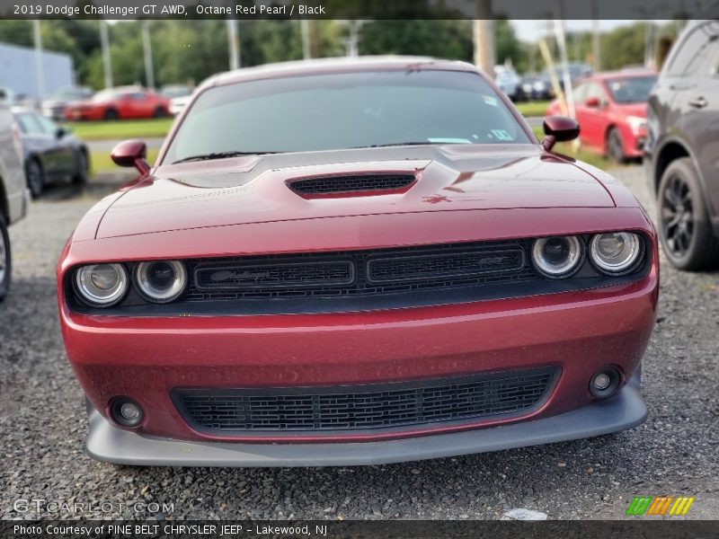 Octane Red Pearl / Black 2019 Dodge Challenger GT AWD
