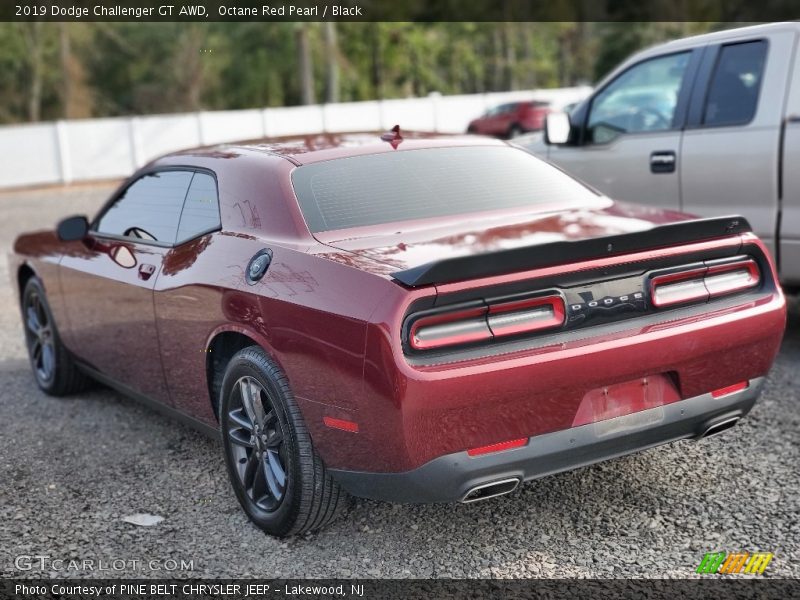 Octane Red Pearl / Black 2019 Dodge Challenger GT AWD