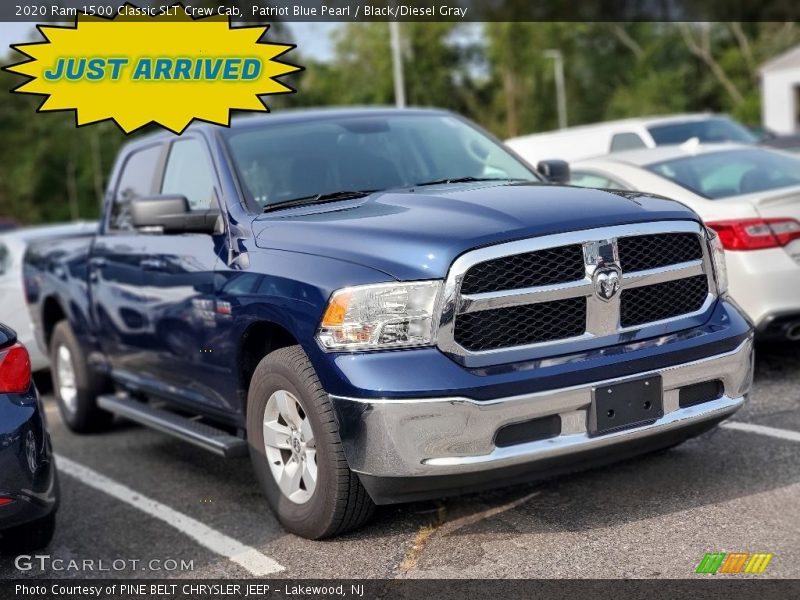 Patriot Blue Pearl / Black/Diesel Gray 2020 Ram 1500 Classic SLT Crew Cab