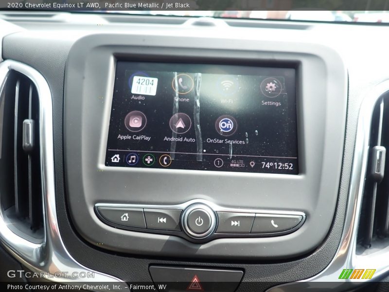 Pacific Blue Metallic / Jet Black 2020 Chevrolet Equinox LT AWD