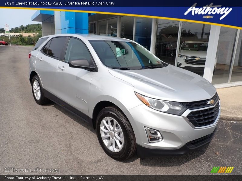 Silver Ice Metallic / Ash Gray 2020 Chevrolet Equinox LS AWD