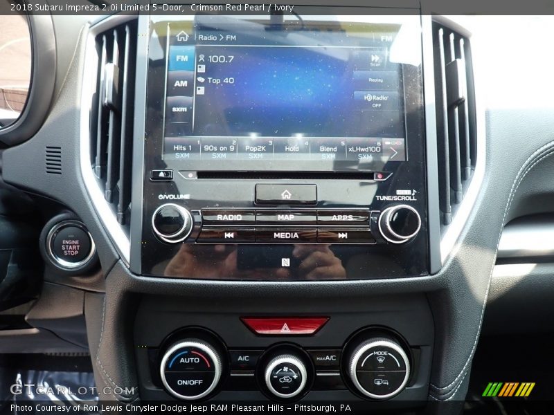 Controls of 2018 Impreza 2.0i Limited 5-Door