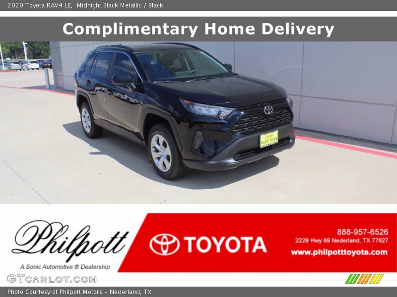 Midnight Black Metallic / Black 2020 Toyota RAV4 LE