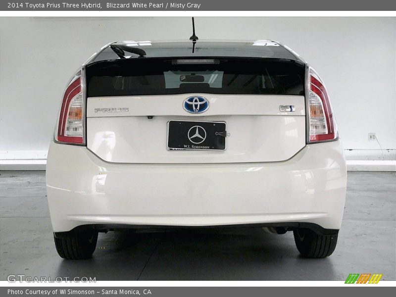 Blizzard White Pearl / Misty Gray 2014 Toyota Prius Three Hybrid
