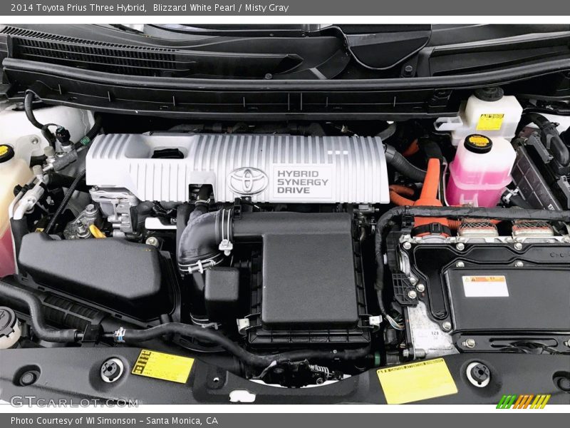 Blizzard White Pearl / Misty Gray 2014 Toyota Prius Three Hybrid