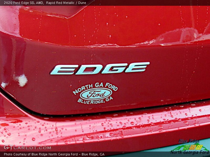 Rapid Red Metallic / Dune 2020 Ford Edge SEL AWD