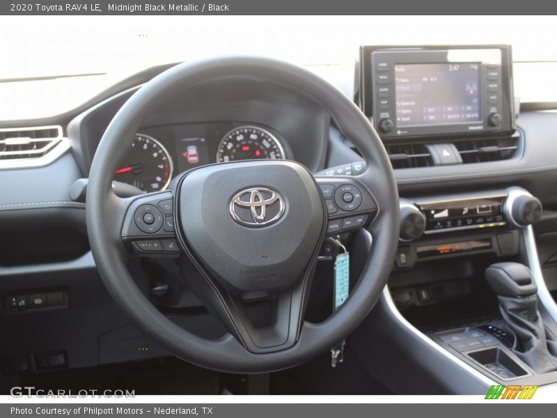 Midnight Black Metallic / Black 2020 Toyota RAV4 LE