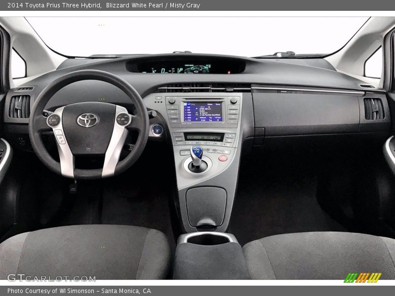 Blizzard White Pearl / Misty Gray 2014 Toyota Prius Three Hybrid