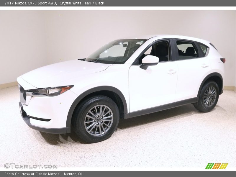 Crystal White Pearl / Black 2017 Mazda CX-5 Sport AWD