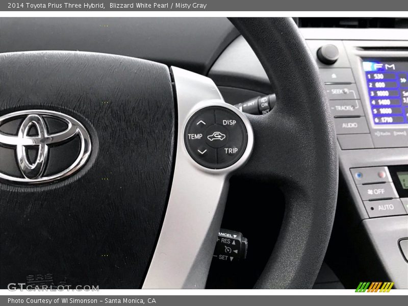 Blizzard White Pearl / Misty Gray 2014 Toyota Prius Three Hybrid
