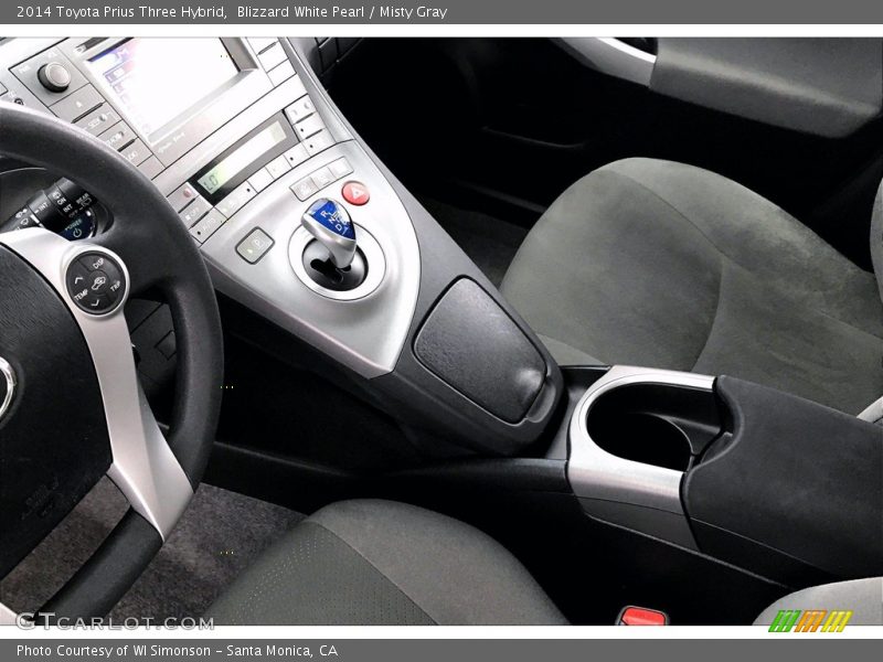 Blizzard White Pearl / Misty Gray 2014 Toyota Prius Three Hybrid
