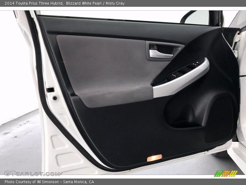 Blizzard White Pearl / Misty Gray 2014 Toyota Prius Three Hybrid