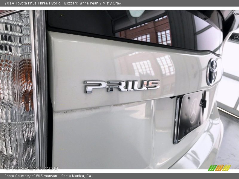 Blizzard White Pearl / Misty Gray 2014 Toyota Prius Three Hybrid