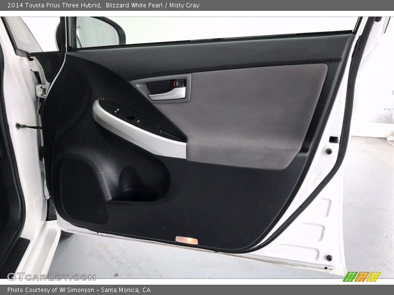 Blizzard White Pearl / Misty Gray 2014 Toyota Prius Three Hybrid