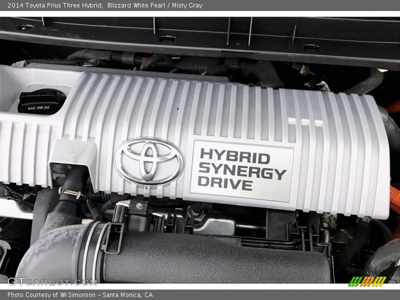 Blizzard White Pearl / Misty Gray 2014 Toyota Prius Three Hybrid