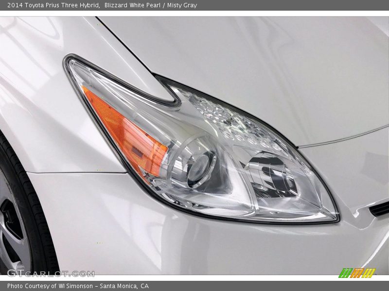 Blizzard White Pearl / Misty Gray 2014 Toyota Prius Three Hybrid