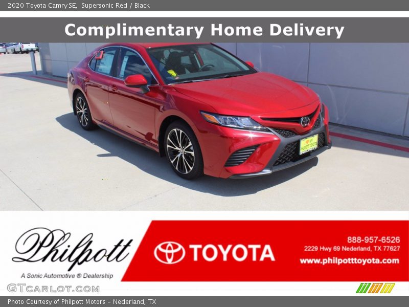 Supersonic Red / Black 2020 Toyota Camry SE