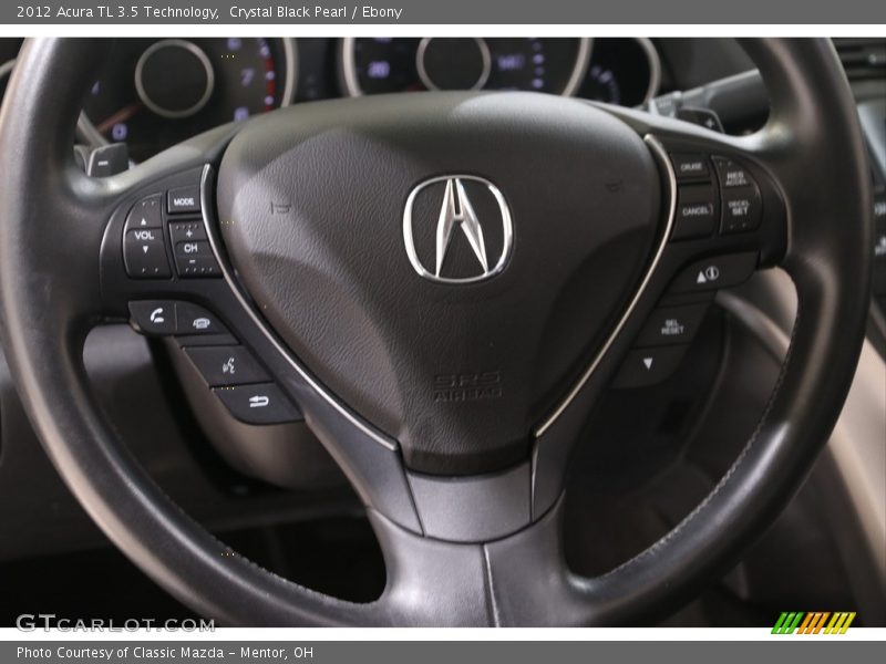 Crystal Black Pearl / Ebony 2012 Acura TL 3.5 Technology
