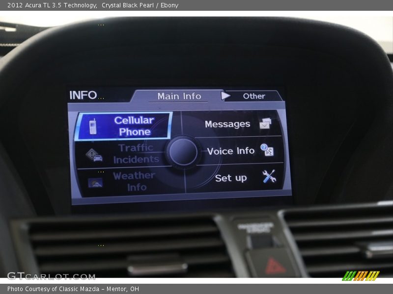 Crystal Black Pearl / Ebony 2012 Acura TL 3.5 Technology