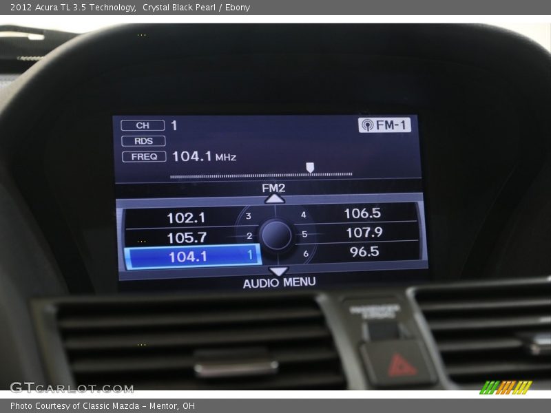 Crystal Black Pearl / Ebony 2012 Acura TL 3.5 Technology