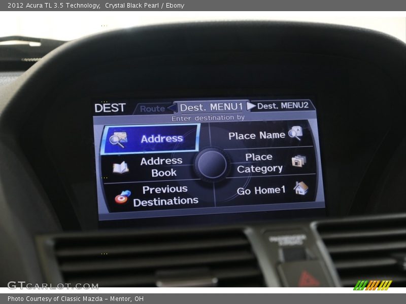 Crystal Black Pearl / Ebony 2012 Acura TL 3.5 Technology