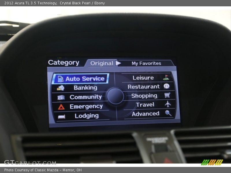 Crystal Black Pearl / Ebony 2012 Acura TL 3.5 Technology