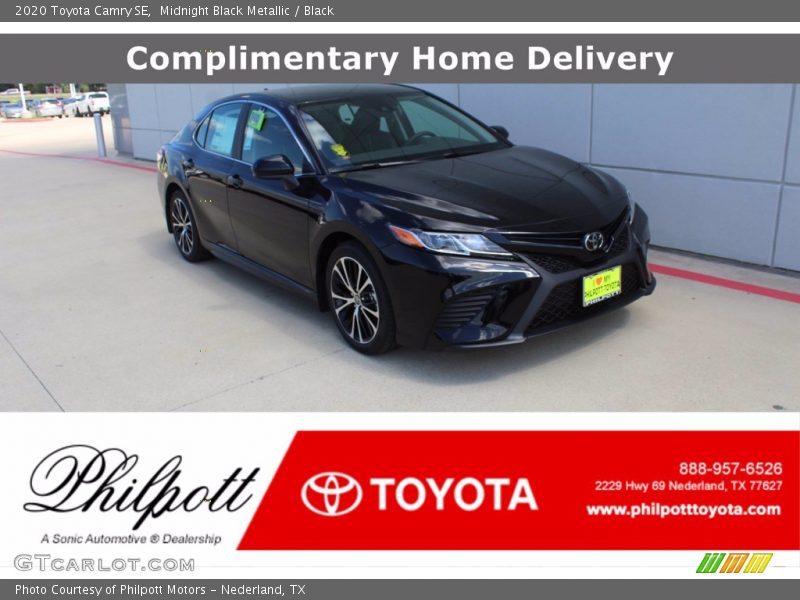 Midnight Black Metallic / Black 2020 Toyota Camry SE