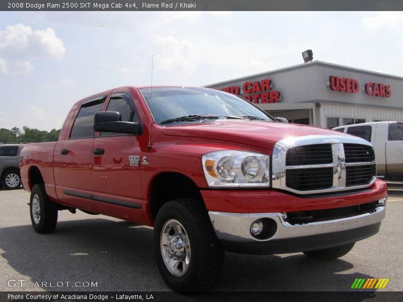 Flame Red / Khaki 2008 Dodge Ram 2500 SXT Mega Cab 4x4