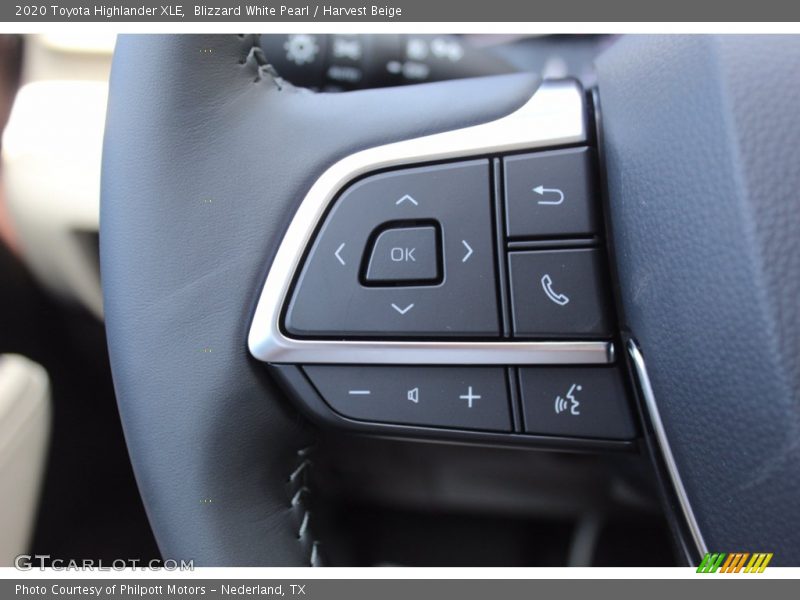Blizzard White Pearl / Harvest Beige 2020 Toyota Highlander XLE