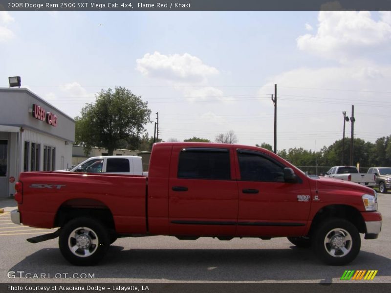 Flame Red / Khaki 2008 Dodge Ram 2500 SXT Mega Cab 4x4