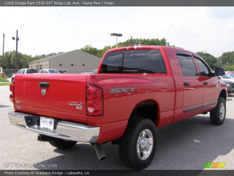 Flame Red / Khaki 2008 Dodge Ram 2500 SXT Mega Cab 4x4