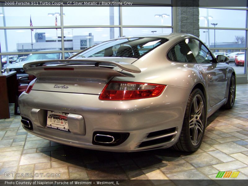 GT Silver Metallic / Black/Stone Grey 2008 Porsche 911 Turbo Coupe