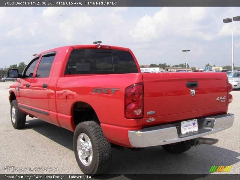 Flame Red / Khaki 2008 Dodge Ram 2500 SXT Mega Cab 4x4