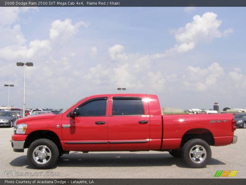 Flame Red / Khaki 2008 Dodge Ram 2500 SXT Mega Cab 4x4