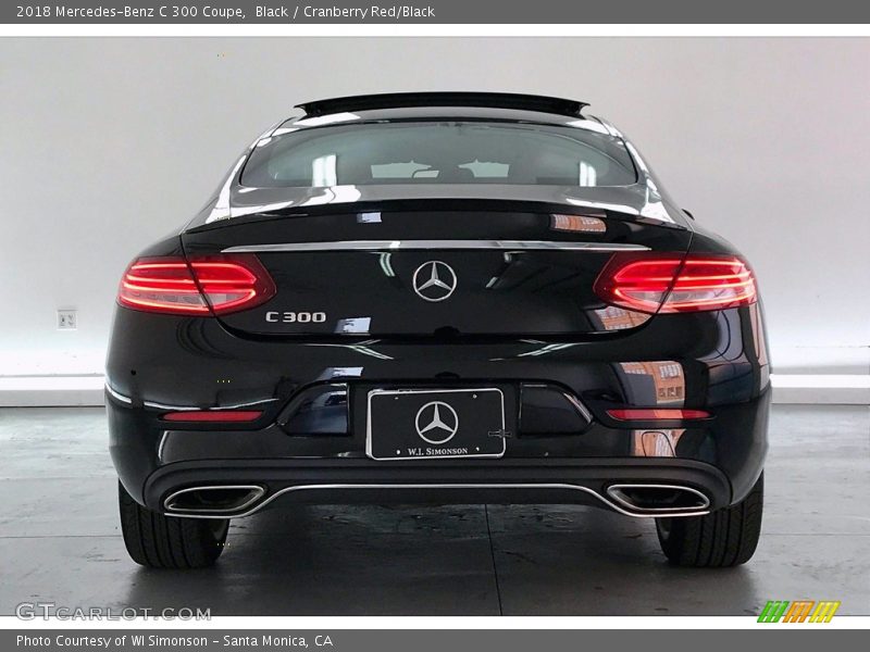 Black / Cranberry Red/Black 2018 Mercedes-Benz C 300 Coupe