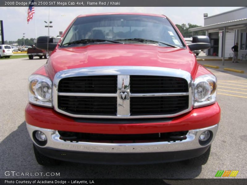 Flame Red / Khaki 2008 Dodge Ram 2500 SXT Mega Cab 4x4