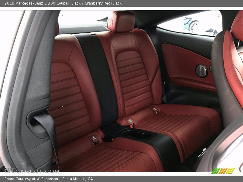 Black / Cranberry Red/Black 2018 Mercedes-Benz C 300 Coupe