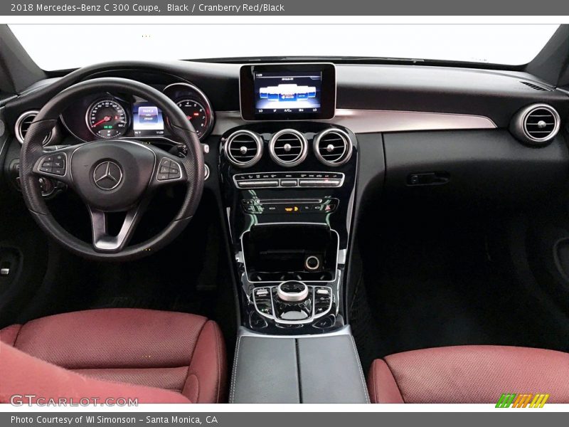 Black / Cranberry Red/Black 2018 Mercedes-Benz C 300 Coupe
