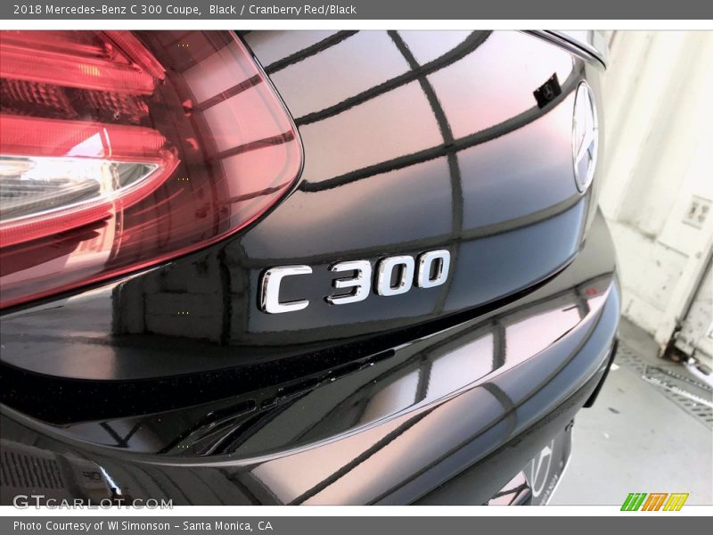 Black / Cranberry Red/Black 2018 Mercedes-Benz C 300 Coupe