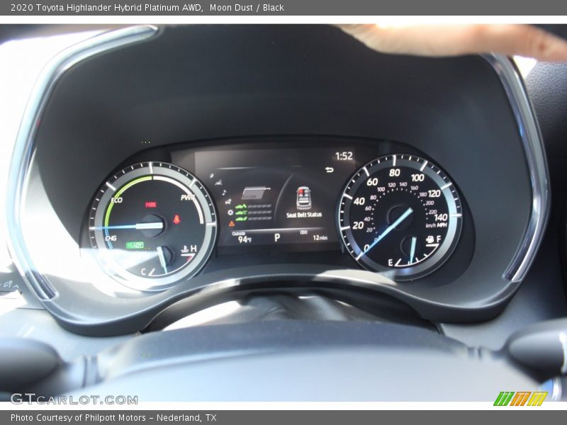 Moon Dust / Black 2020 Toyota Highlander Hybrid Platinum AWD