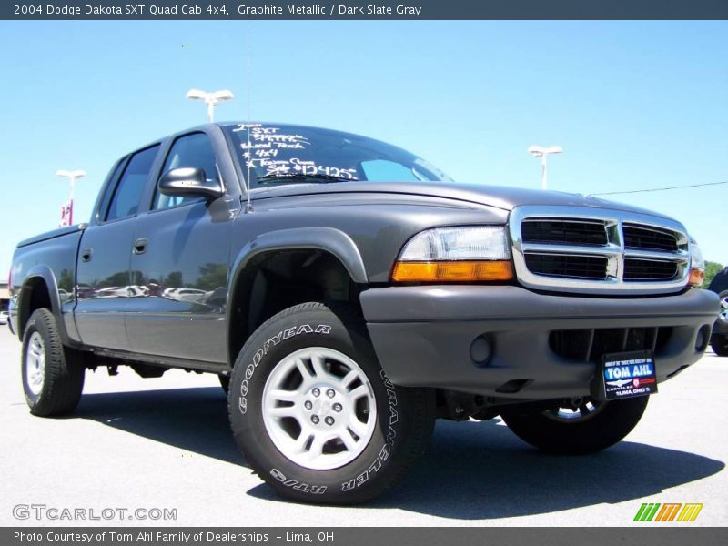 Graphite Metallic / Dark Slate Gray 2004 Dodge Dakota SXT Quad Cab 4x4
