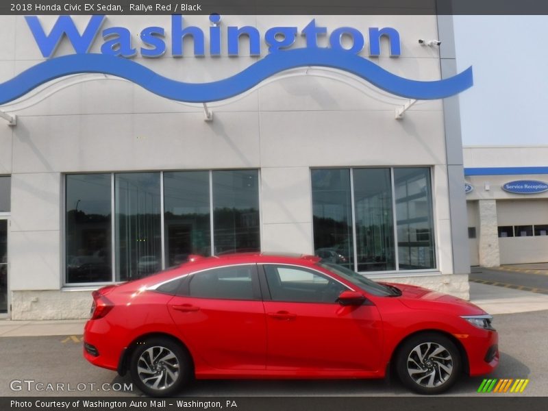 Rallye Red / Black 2018 Honda Civic EX Sedan