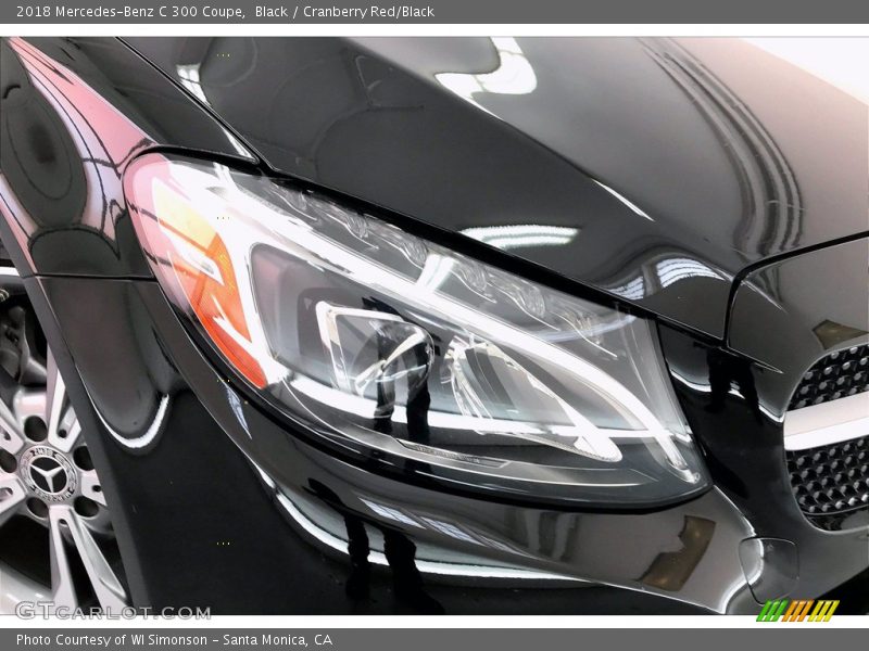 Black / Cranberry Red/Black 2018 Mercedes-Benz C 300 Coupe