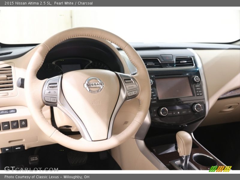Pearl White / Charcoal 2015 Nissan Altima 2.5 SL