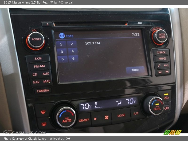 Pearl White / Charcoal 2015 Nissan Altima 2.5 SL