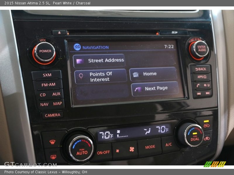Pearl White / Charcoal 2015 Nissan Altima 2.5 SL